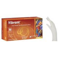 Γάντια latex Aurelia Vibrant λευκό χωρίς πούδρα