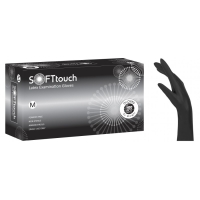 Γάντια latex Soft Touch μαύρο χωρίς πούδρα