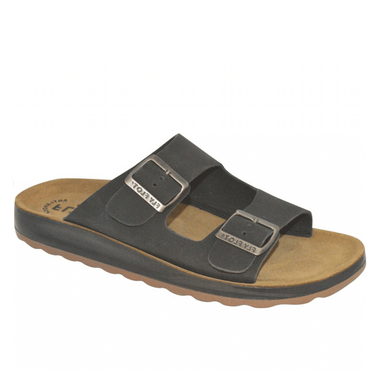 Δερμάτινες Ανδρικές Ανατομικές Παντόφλες Καφέ Σκούρο