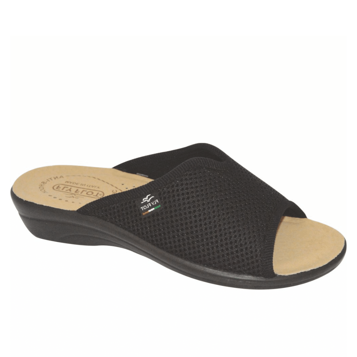 Υφασμάτινες Γυναικείες Ανατομικές Παντόφλες Μαύρο